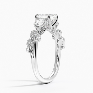 แหวน BOJ รุ่น 034 ทรง Asscher Cut เงินแท้ 925 ประดับเพชรและเคลือบโรเดียม แหวนแต่งงาน 2 กะรัต สี D ความสะอาด VVS1 มอยส์ซาไนต์ รับรองโดย GRA ลดราคา - Product Image 2