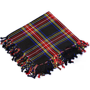 Chal Escocés Tradicional de Lujo con Diseño Tartán Black Stewart, Accesorio para Traje Kilt 2026 - Product Image 1