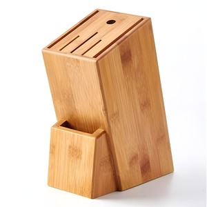 Portacuchillos de Bambú Hecho a Mano, Organizador de Cuchillos de Cocina de Madera Resistente, Hecho en Vietnam - Product Image 1