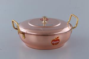 Ensemble de 6 ustensiles de cuisine en cuivre faits à la main, rouge, poignée en métal durable, couvercles en verre transparent, design artisanal turc de luxe - Product Image 2