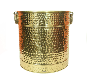 Pot de fleurs en laiton doré martelé, pot de plantes décoratif en métal pour l'intérieur, l'extérieur, la maison, le jardin, le bureau, la table et le style moderne - Product Image 6