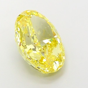 Diamant de laboratoire ovale 6,01 carats, jaune vif fantaisie, excellente taille, clarté VS2, pierre précieuse brillante, bijoux fins - Product Image 4