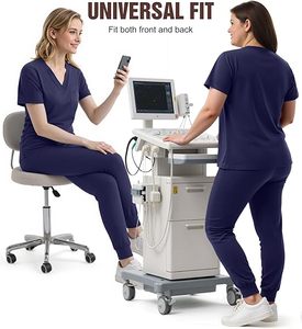Women’s <b>Scrub</b> <b>Top</b> – Soft Stretch V-Neck <b>Scrub</b> <b>Tops</b> for Women, Medical <b>Scrub</b> Shirts with 2 Pockets - Product Image 4