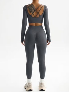Ensemble de sport 2 pièces haute performance pour femme : Soutien-gorge de sport à panneaux de compression et Legging de yoga push-up - Product Image 2