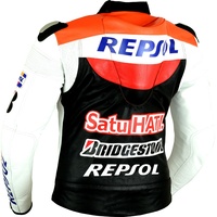 Moto Real Leather Motorcycle Racing 2 Pc Suit Motocicleta y Auto Racing Wear Leather Suit