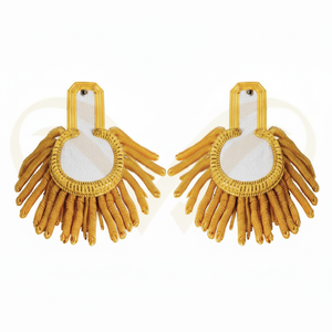 Épaulettes personnalisées OEM ODM à franges dorées, écussons d'épaule historiques en fil de soie pour uniformes de cérémonie - Product Image 2