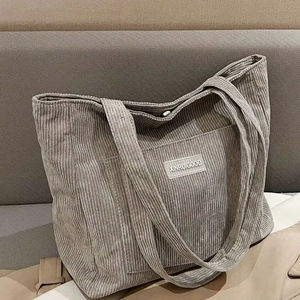 Sac à main tendance en velours côtelé de haute qualité, idéal pour les loisirs, les étudiants, le travail, la plage, les fêtes, les voyages - Fournisseur en gros - Product Image 1
