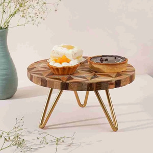 Economical Vintage Cake Stand Durable Resin-Coated Tray Epoxy Outdoor Events Stylish Ins-inspired <b>Dessert</b> Display Food Business - Product Image 6