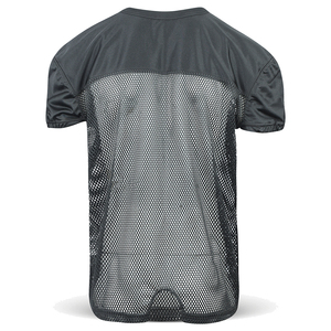 T-shirt de sport en maille noire personnalisé, respirant, imprimé par sublimation intégrale, coupe classique, toutes saisons - Product Image 3