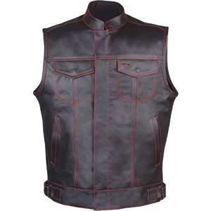 Chaleco de cuero para motocicleta, chaleco de cuero personalizado para motociclista, chaleco de cuero para motocicleta 2026 para hombre con MOQ bajo - Product Image 2