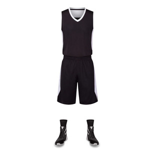 ชุดบาสเก็ตบอลสีดำและสีแดงแบบพิมพ์ลายขายส่งที่ระบายอากาศได้ดี |   เสื้อทีมแบบสั่งทำ - Product Image 6