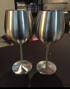 Verres à vin en acier inoxydable sans BPA, incassables, réutilisables, avec pied, pour la maison, les fêtes, les mariages, les hôtels et les restaurants - Product Image 6