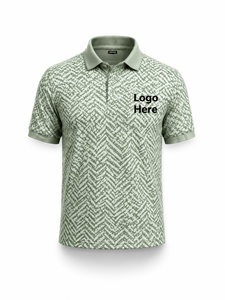 Chemise Homme Prestige Vintage Unie à Manches Courtes Respirante Séchage Rapide en Tissu Tricoté Service OEM Décontractée avec Logo sur le Devant - Product Image 1