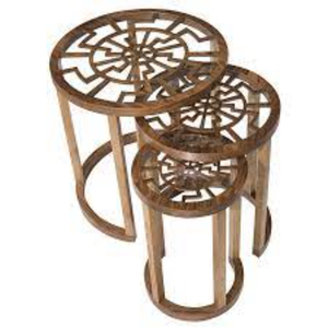 Mesas de centro y nido de lujo para sala de estar, de alta calidad, chapadas en oro, de metal de primera calidad, con un aspecto clásico, para el hogar y hoteles, procedentes de la India. - Product Image 4