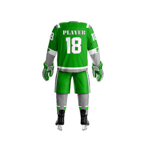 ชุดฮอกกี้น้ำแข็งสั่งทำพิเศษ ผ้าโพลีเอสเตอร์ 100% แห้งเร็ว ระบายอากาศได้ดี สำหรับผู้ใหญ่ทุกเพศ บริการ OEM ชุดกีฬาแฟชั่นทันสมัย สไตล์โดดเด่น - Product Image 5