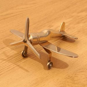 Modèle d'avion à hélices avec support, finition PVD dorée, en aluminium moulé, modèle d'avion de luxe sur mesure, décoration intérieure - Product Image 3