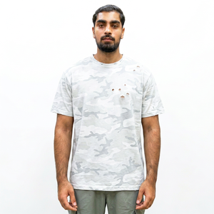 Camiseta de Manga Corta con Cuello Redondo y Camuflaje Gris para Hombre, Corte Regular, Estilo Informal, Tejido de Punto Transpirable con Estampado Digital - Product Image 5