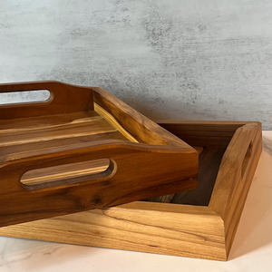 Bandeja de Madera Artesanal Premium con Acabado Natural, Diseño Rectangular para Decoración de Mesa de Centro en Hoteles, Restaurantes y Hogares, Venta al Por Mayor - Product Image 6