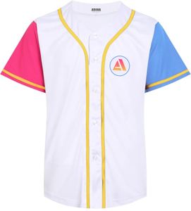 Uniformes de baseball personnalisés pour hommes ADIHA IMPEX avec des maillots en mesh de qualité supérieure et un maillot à col en V avec boutons sur le devant Noir Blanc - Product Image 1