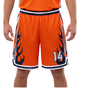 Conjunto de Camiseta y Pantalones Cortos de Baloncesto para Hombre, Cuello en V, Sin Mangas, Secado Rápido, Detalle de Franja en el Hombro, Estampado Lateral de Llama, Contraste - Product Image 6