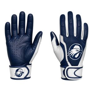 White & Navy Blue American Football Receiver Gloves with Premium Grip Breathable Flexible Fit for Training and <b>Game</b> Day - Product Image 1