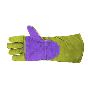 Gants de soudure en cuir personnalisés, résistants à la chaleur, en cuir de vachette pleine fleur, gants de travail de sécurité à manchette longue, équipement de protection industriel - Product Image 4