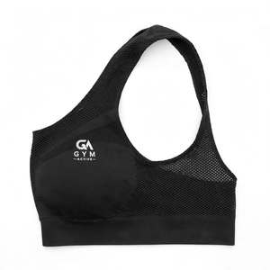 Sujetador deportivo GYM ACTIVE de malla sin costuras, top de entrenamiento, espalda cruzada, soporte medio - Product Image 3