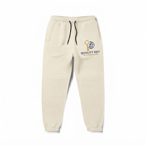 Pantalon de jogging streetwear pour homme, coupe décontractée, mélange de coton, logo brodé personnalisé, vente en gros - Product Image 2