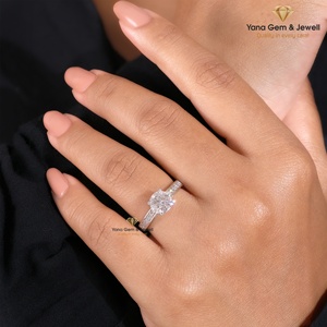 Anillo de Diseño Clásico Solitario con Corte Redondo para Mujer, Diamante Cultivado en Laboratorio CVD, Oro Sólido de 14K, 1.00 Quilates, Certificado IGI, Claridad VVS2, Color D - Product Image 3