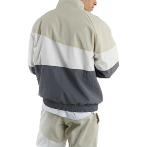 OEM Custom Logo Wholesale Color Block Plain Casual Windbreaker Blank Tracksuit Zip up Hoodie Set for <b>Men</b> 2026 - Product Image 4