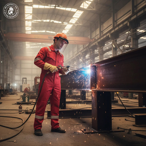 ชุดคลุมทำงานป้องกันอันตราย TAGCO SAFETY สีแดงสะท้อนแสง ผลิตจากผ้า Nomex พร้อมแถบสะท้อนแสงสำหรับใช้งานในอุตสาหกรรม - Product Image 5
