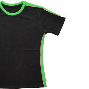 Camiseta de Manga Raglán Rosa y Verde de Alta Calidad para Mujer, Cuello Redondo, Corte Regular, Informal, de Jersey, Spandex, Ecológica - Product Image 5