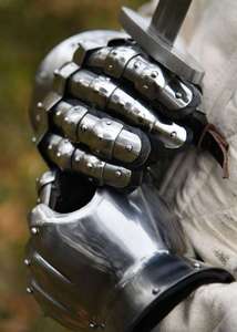 Decorative Medieval Plate <b>Gloves</b> with Traditional Metal Finish for Costume Accessories Display Collections and Interior Decor - Product Image 3