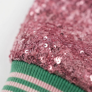 <b>Custom</b> Green Pink Sequin Sleeve V Neck Cardigan Sweater Women Greek Apparel Embroidery Logo Knit Button New Design Umri Sports - Product Image 3
