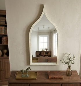 Espejo de Pared Estilo Árabe con Marco de Madera, Espejo Decorativo para Vanidad, Decoración para el Hogar - Product Image 3