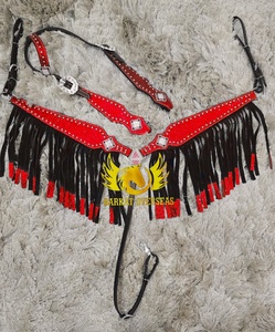 Conjunto de arreos para caballo de cuero genuino personalizado con brillo y adornos, con conchos de cristal, cabezada, pechopetral y silla de montar inglesa, duradero - Product Image 2