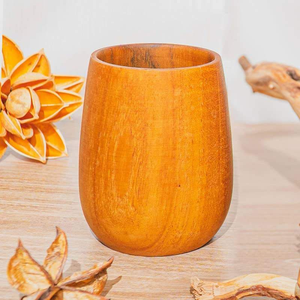 Taza de Madera de 200 ml para Bebidas Calientes y Frías - Ultra Resistente - Taza de Madera Premium Hecha a Mano por Artesanos Indonesios, Ideal para Té/Café/Leche - Product Image 2
