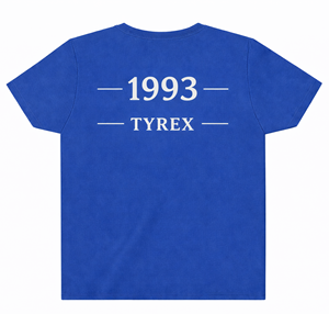 Camiseta clásica estampada Tyrex Industry 1993 con logotipos personalizados, camiseta de moda de algodón de alta calidad - Product Image 2