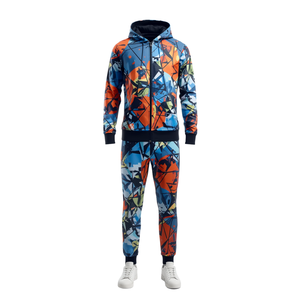 Chándal de Verano Ligero de Poliéster con Bloques de Color para Hombre - Product Image 3