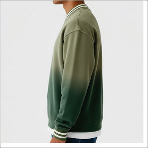 Sweat-shirt polaire surdimensionné à col rond avec logo brodé personnalisé, effet délavé, 100 % coton, pour homme, vente en gros, collection hiver - Product Image 5