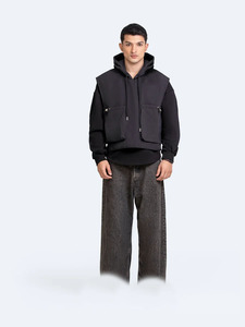 Sudaderas con capucha al por mayor OEM para hombre, sudaderas transpirables, sudaderas totalmente personalizadas, sudaderas con capucha cortas de talla grande para hombre - Product Image 2