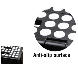 <b>Foldable</b> Lightweight Durable Portable 16-inch Plastic <b>Step</b> <b>Stool</b> with Handle Anti-slip Dots for School Home Use Children Adults - Product Image 6