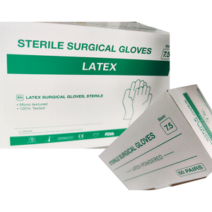 Gants chirurgicaux en latex de haute qualité 7.5 avec poudre, prix abordable - Product Image 4