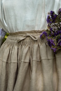 Slovak Folklore Inspired Casual 100% Cotton Floor-Length Wrap <b>Skirt</b> with Ruffles Eco-Friendly & Breathable Design - Product Image 6