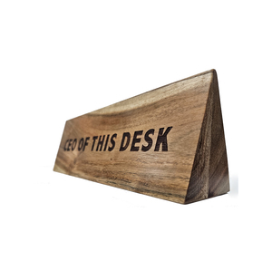 Customized Solid Wood Desk <b>Name</b> <b>Plate</b> with Executive Office Identification and Premium Craftsmanship - Product Image 3