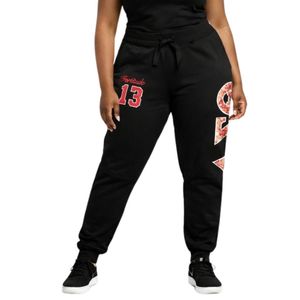 Delta Sigma Theta Black <b>Sequins</b> Patch Sweatpants for Women Comfortable Fit Premium Fabric Greek Sorority Apparel Casual Wear - Product Image 1