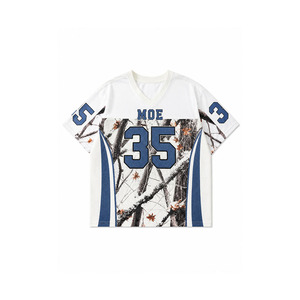 Maillot de football américain unisexe Y2K rétro camouflage, fournisseur en gros, impression par sublimation personnalisée, maille respirante, col en V, tenue d'équipe - Product Image 2