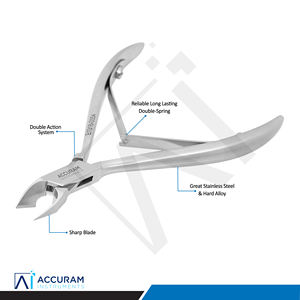 Cortauñas Profesional Accuram para Cutículas, Forma de Luna, Acero Inoxidable, Precisión, para Manicura y Pedicura - Product Image 4