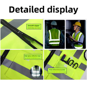 เสื้อกั๊กนิรภัยสะท้อนแสง ANSI Class 2 EN ISO 20471 สำหรับงานก่อสร้าง  โลโก้สั่งทำได้ ระบายอากาศได้ดี ไซส์ XXXL - Product Image 5