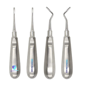 Ensemble de 4 élévateurs apicaux de précision en acier inoxydable pour extraction dentaire, instruments de chirurgie buccale réutilisables DMD - Product Image 5